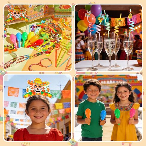 Vanblue 122 Pcs Mexican Fiesta Party favors Set Gift Fiesta Birthdays Decoration Cinco De Mayo Party Favors, Sombrero Headbands Goodie Bag Stuffers for Mexican Carnival Themed Supplies in Saudi Arabia