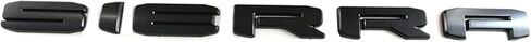 4Pcs Kit AT4 Sierra Overlay Emblems Door Rear Car Badge Compatible with 2019-2022 Sierra 1500 2500HD 3500HD (Black/Red) in Kuwait