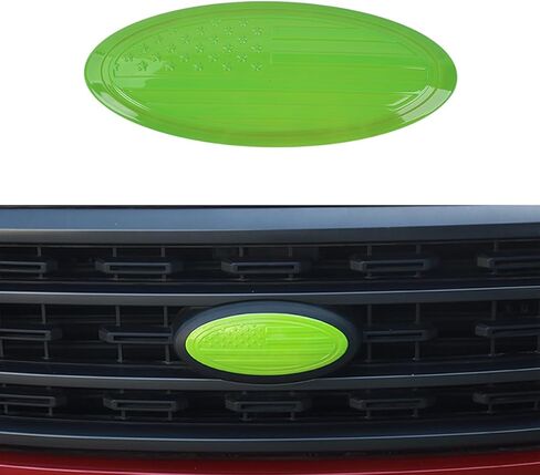 Car Front Grille, Rear Tailgate Emblem Trim for 2015+ Ford F-150 F150 F250 F350 Mustang Bronco, Bronco Sport Nameplate Decoration Cover American Flag, White Big in Kuwait