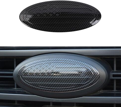 Car Front Grille, Rear Tailgate Emblem Trim for 2015+ Ford F-150 F150 F250 F350 Mustang Bronco, Bronco Sport Nameplate Decoration Cover American Flag, White Big in Kuwait