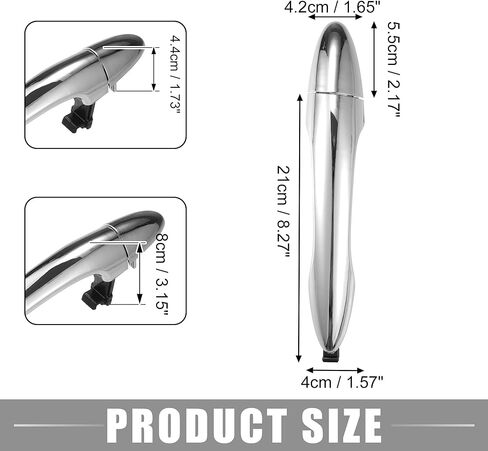 Rear Left Car Door Handle Exterior Door Handles for Kia Sportage 2.0L 2.4L 2011-2016 Plastic Silver Tone in Kuwait