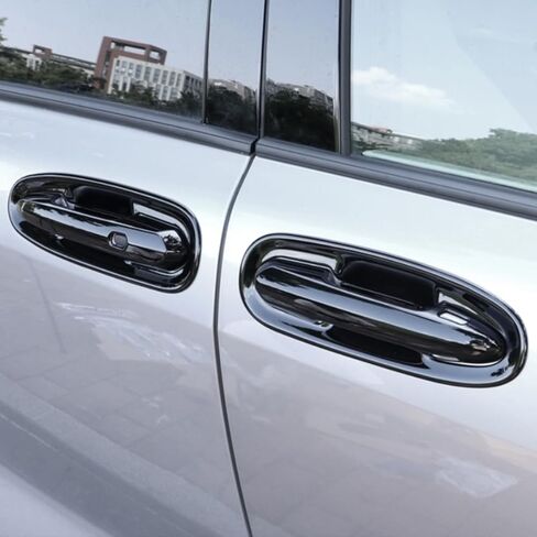 Car Accessories Fit for Toyota Sienna 2021 2022 2023 2024 2025 2026 Exterior Door Handle Bowl Protector Cover Trims (Glossy Black) ABS 8 PCS in Kuwait