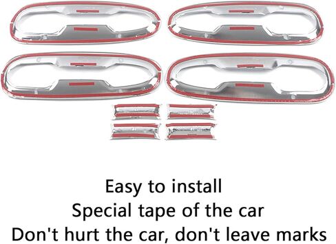 Car Accessories Fit for Toyota Sienna 2021 2022 2023 2024 2025 2026 Exterior Door Handle Bowl Protector Cover Trims (Glossy Black) ABS 8 PCS in Kuwait