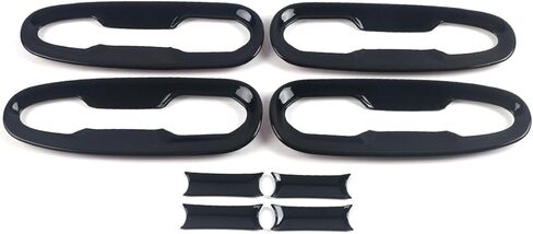 Car Accessories Fit for Toyota Sienna 2021 2022 2023 2024 2025 2026 Exterior Door Handle Bowl Protector Cover Trims (Glossy Black) ABS 8 PCS in Kuwait