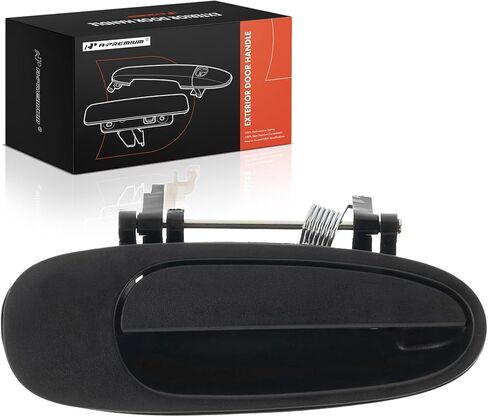 A-Premium Rear Right Passenger Side Exterior Door Handle Compatible with Toyota RAV4 1996-2000, Corolla 1993-1997 & Geo Prizm 1993-1997, Textured Black, Replace# 69230-12140 in Kuwait