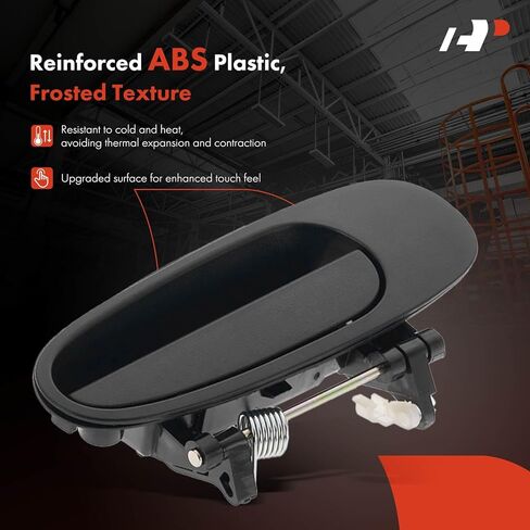 A-Premium Rear Right Passenger Side Exterior Door Handle Compatible with Toyota RAV4 1996-2000, Corolla 1993-1997 & Geo Prizm 1993-1997, Textured Black, Replace# 69230-12140 in Kuwait