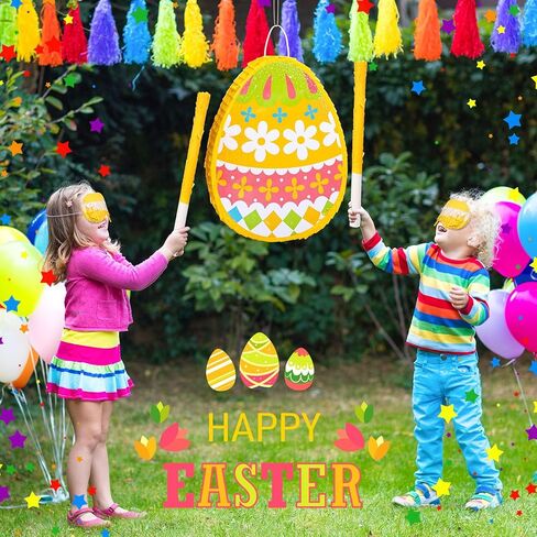 Sratte Easter piñata Decorations Bunny piñata Kit Easter Egg piñata for Easter Birthday Party Anniversary Celebration Decoration (Chick) in Saudi Arabia