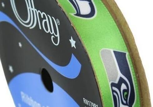 Seatt-le Football Ribbon 5/8" by 9-Foot Polyester Spool in Kuwait