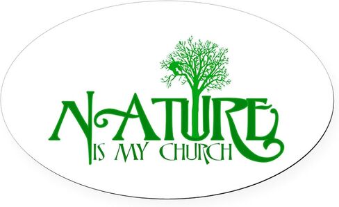 CafePress Nature Is My Church Oval Car Magnet, Euro Oval Bumper Magnet in Kuwait