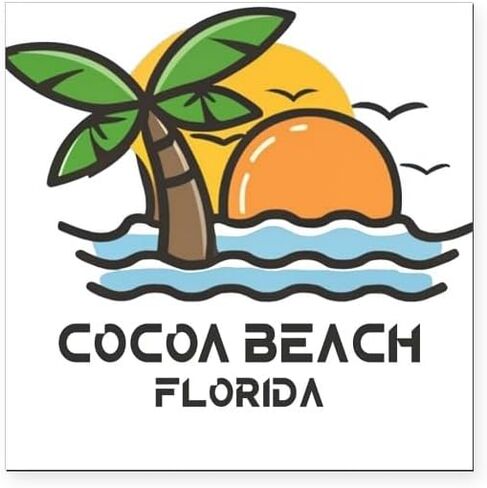 CafePress Florida Cocoa Beach Square Car Magnet, Magnetic Bumper Display in Kuwait