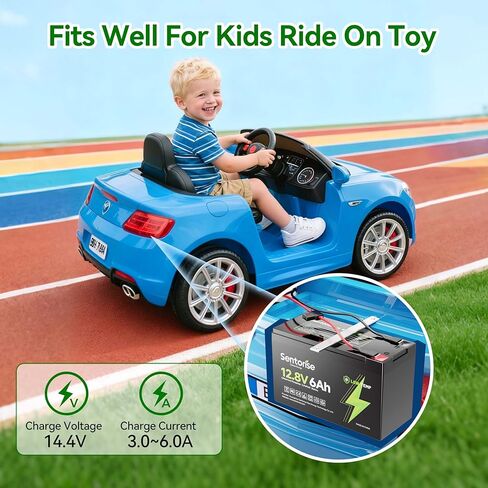 12V 6Ah LiFePO4 Lithium Battery, 3000+ Deep Cycles Batteries for Power Wheel, Kids Ride on Toys, Fish Finder in Kuwait