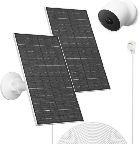 7W Solar Panel Compatible with Google Nest Camera Outdoor & Indoor (Battery Version), Solar Power Charger with IP66 Weatherproof, 360° Adjustable Mount, 9.8ft Cable,1 Pack in Saudi Arabia