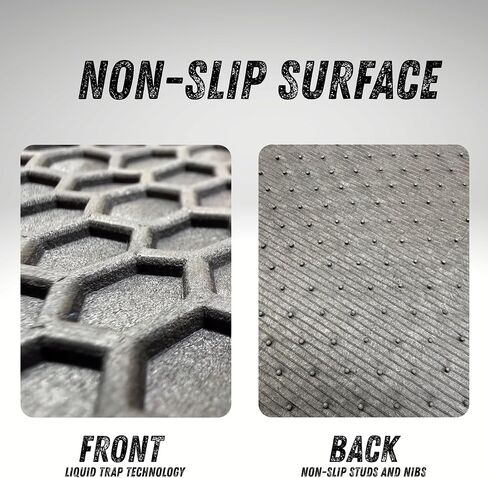 ecoMats All Weather Floor Mats Custom Fit for 2019 to 2026 Volkswagen Jetta, Front and Rear, Safety Locks, Honeycomb Technology Surface, Traps Liquid and Dirt, Easy to Clean, Odorless in Kuwait