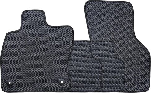 ecoMats All Weather Floor Mats Custom Fit for 2019 to 2026 Volkswagen Jetta, Front and Rear, Safety Locks, Honeycomb Technology Surface, Traps Liquid and Dirt, Easy to Clean, Odorless in Kuwait