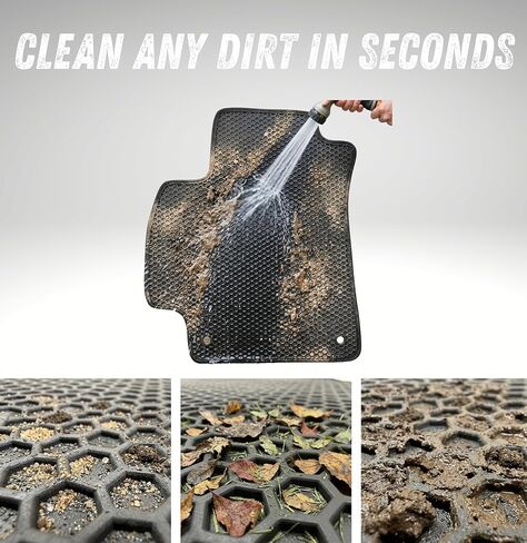ecoMats All Weather Floor Mats Custom Fit for 2019 to 2026 Volkswagen Jetta, Front and Rear, Safety Locks, Honeycomb Technology Surface, Traps Liquid and Dirt, Easy to Clean, Odorless in Kuwait