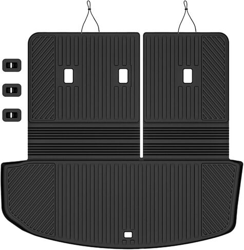 Auxko All Weather Cargo Mat & Back Seat Protector Fit for Hyundai Palisade 2026 7/8 Seaters TPE Rubber Trunk Liner Accessories Odorless Anti-Slip Cargo Tray in Saudi Arabia