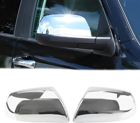 AUCERAMIC Chrome Rear Mirror Cover for Toyota Tundra 2007-2021, Sequoia 2010-2022 Front Driver Passeger Side View Mirror Caps Replace # 87915-0C040 87945-0C020 in Kuwait