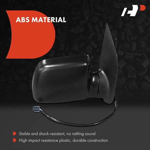 A-Premium Pair (2) Driver and Passenger Side Power Door Mirror - Compatible with Ford E-150 E-250, E-150 Econoline, E-350 Super Duty - Non-Heated Manual Folding Textured Black Outside Rear View Mirror in Kuwait