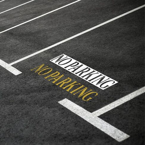 PEUTIER 2pcs No Parking Stencils, 6 Inch Letter Reusable Plastic No Parking Templates in Kuwait