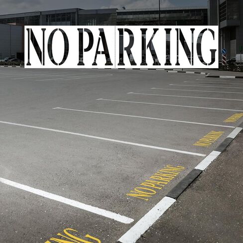 PEUTIER 2pcs No Parking Stencils, 6 Inch Letter Reusable Plastic No Parking Templates in Kuwait