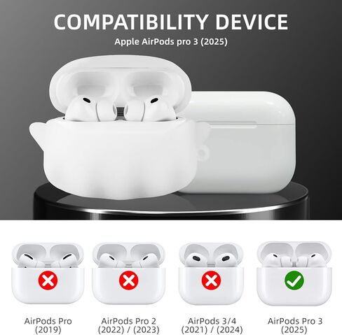 [Glow in The Dark] for Airpods Pro (2nd/1st Gen) Case Cover with Cleaner Kit, Funny 3D Ghost Soft Silicone Shell Protective Case Compatible with AirPods Pro/Pro 2nd Generation Case for Women Men in Saudi Arabia