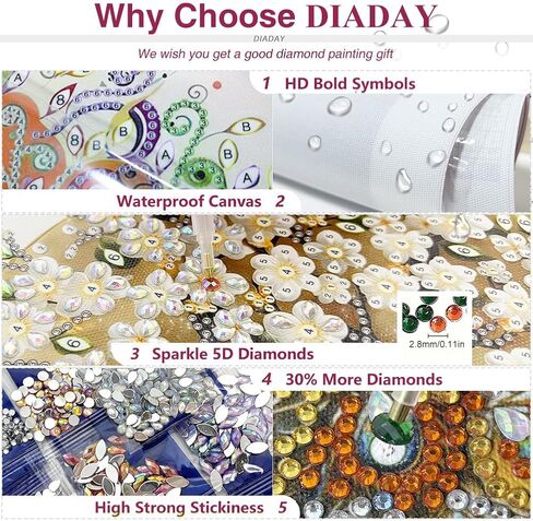 DIADAY Special Shape Diamond Painting Kits for Adults Fairy Girl, 5D Crystal Rhinestone Special Shaped Diamond Art Kits, DIY Partial Drill Crafts Home Wall Decor Gift Art 12 x 12 Inches in Saudi Arabia
