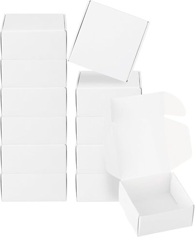 PATIKIL 2.5x2.5x1.2 Paper Soap Box, 20 Pack Homemade Soap Boxes Square Presents Packaging Boxes for Birthday Christmas DIY Craft, White in Kuwait