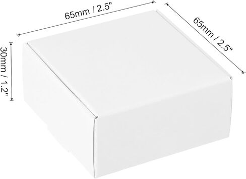 PATIKIL 2.5x2.5x1.2 Paper Soap Box, 20 Pack Homemade Soap Boxes Square Presents Packaging Boxes for Birthday Christmas DIY Craft, White in Kuwait