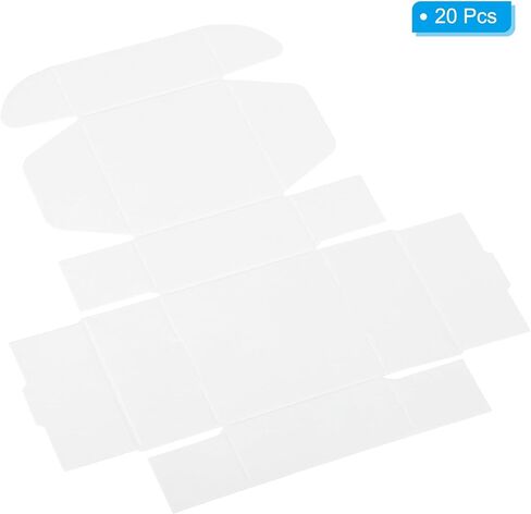 PATIKIL 2.5x2.5x1.2 Paper Soap Box, 20 Pack Homemade Soap Boxes Square Presents Packaging Boxes for Birthday Christmas DIY Craft, White in Kuwait