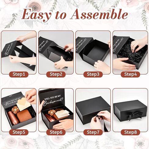 44Pcs Bridesmaid Proposal Gifts Bridesmaid Box Set Will You Be My Bridesmaid Bulk Maid of Honor Gifts with Gift Box Stainless Steel Champagne Tumbler Cards for Bridal Shower Wedding Bachelorette in Kuwait