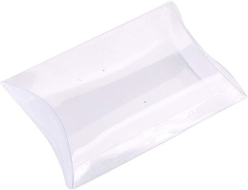 OHEETU 20Pcs Clear Plastic Pillow Gift Boxes Mini Party Favor Box for Candy Jewelry Wedding Supplies(3.5x2.75x1Inch) in Saudi Arabia