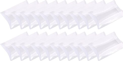 OHEETU 20Pcs Clear Plastic Pillow Gift Boxes Mini Party Favor Box for Candy Jewelry Wedding Supplies(3.5x2.75x1Inch) in Saudi Arabia