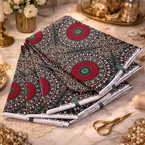 3 Yard Fabric Printed Flower Cloth Vintage Fabric Sewing for Art Craft (Black, Red) in Kuwait
