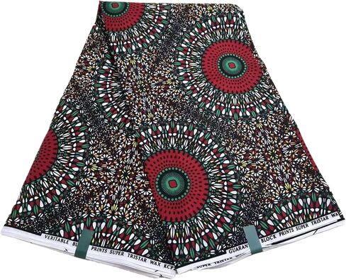 3 Yard Fabric Printed Flower Cloth Vintage Fabric Sewing for Art Craft (Black, Red) in Kuwait