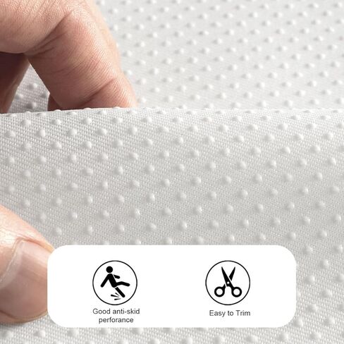 1 Yard Non Slip Fabric 60" Wide White Rug Backing Fabric with Rubber Dotted Coating – Anti-Slip Cloth for DIY Rugs, Tufting, Carpet Padding, Floor Mat Backing in Kuwait