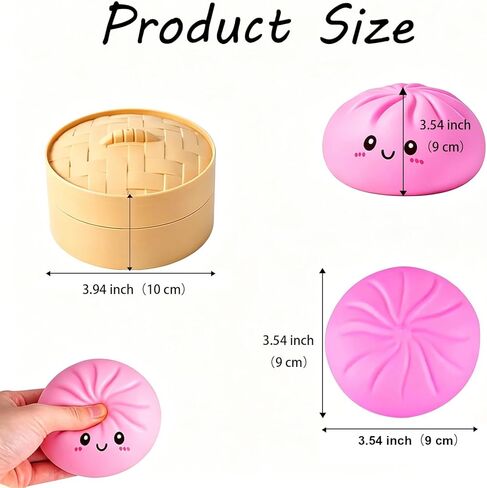 Glitter Dumpling,Giant Dumpling Squeeze,Mega Rainbow Dumplings,Cute Anxiety Relief Fidget , Soft Squeeze Decompression Dough for Adult,Soft TPR (Yellow in Saudi Arabia