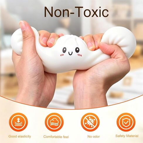 Glitter Dumpling,Giant Dumpling Squeeze,Mega Rainbow Dumplings,Cute Anxiety Relief Fidget , Soft Squeeze Decompression Dough for Adult,Soft TPR (Yellow in Saudi Arabia