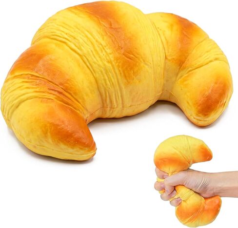 7IN Jumbo Food Slow Rising Squishy Fidget Toys,Large Pink Croissant Squeeze Toys with Sweet Smells,Sensory Autism Toys for Kids & Adults,Fidget Toys Birthday Christmas Party Favors Gifts for Girls Boy in Saudi Arabia