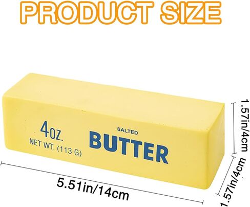 Butter Squishy Toy, Slow Rising PU Cheese Stick Stress Relief Squeeze Toy, Soft & Durable Fidget Gadget for Office School, Funny Anxiety Relief Gift for Adults-2PCS in Saudi Arabia