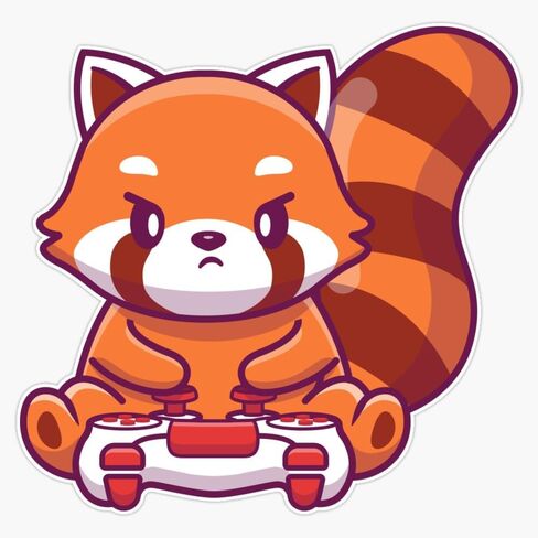 MAGNET Gaming Red Panda Magnetic Vinyl Sticker Decal Magnet 5" in Kuwait