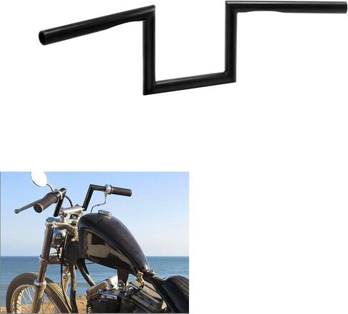 XMT-MOTO 1" Z-Bars Handlebar Fit For Harley Yamaha Chopper Cruisers Bobber Matte Black in Saudi Arabia