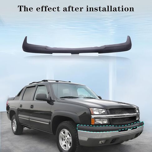 CarPartsDepot Front Upper Bumper Trim Cap Compatible with Chevrolet 2002-2006 Avalanche 1500 2500 & 2003-2007 Silverado 1500 2500 Classic GM1051110 15139805 in Kuwait