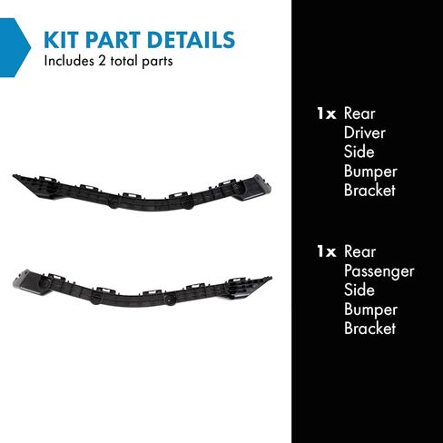 TRQ Rear Bumper Bracket Set Compatible with 2014-2019 Toyota Corolla TO1132113 TO1133113 in Kuwait
