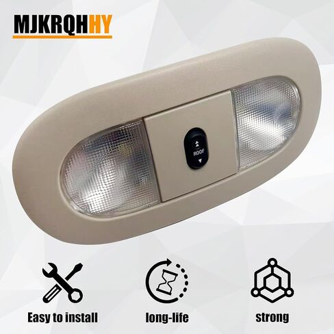 8C3Z-25519A70-AA Overhead Console with LED Dome Map Light & Sunroof Switch COMPATIBLE WITH Ford F-250 F-350 F-450 F-550 Super Duty 2008-2010 Cab Interior Ceiling Roof Reading Lamp, Beige in Kuwait