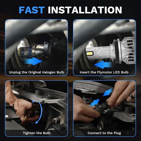 Compatible with Toyota Tacoma 2016-2023 Plug and Play High Low Beam Waterproof 10 Years Lifespan High Beam Low Beam for Tacoma Pack of 4 with Gloves in Saudi Arabia