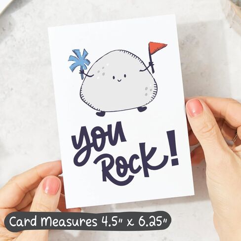 m&h invites You Rock Card – Cute Punny Greeting Card for Appreciation, Encouragement, Congratulations or Thank You in Kuwait
