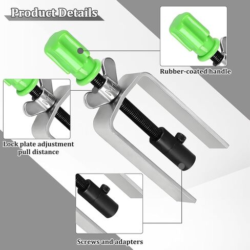 Car Steering Wheel Lock Plate Removal Tool, Steering Wheel Lock Plate Snap Ring Remover with 9/16"-18 Reversible Adapter, Compressor Puller Installer Tool, Universal for Vehicles in Saudi Arabia