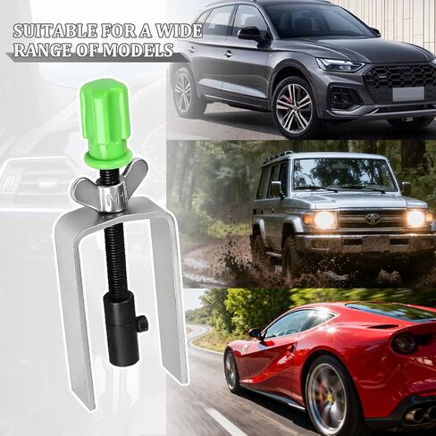Car Steering Wheel Lock Plate Removal Tool, Steering Wheel Lock Plate Snap Ring Remover with 9/16"-18 Reversible Adapter, Compressor Puller Installer Tool, Universal for Vehicles in Saudi Arabia