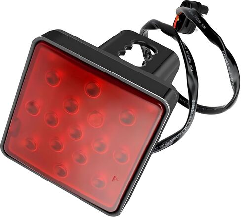 1 PC Trailer Hitch Light, Super Bright Towing Hitch Light, Waterproof Square LED Brake Lamp, Universal Trailer Accessories for Towing Truck SUV (Red) in Saudi Arabia