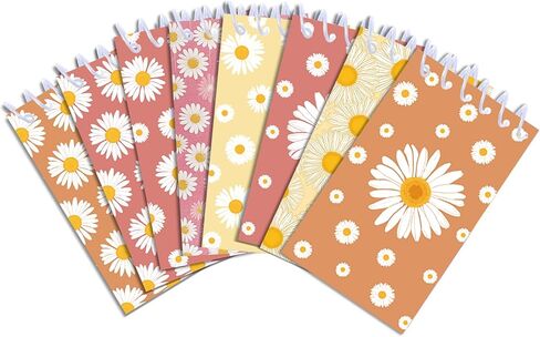 JOINFANXIN Daisy Mini Spiral Notebook, Flower Pocket Notebook For Classroom Students, 16 Pages Portable Office Meeting Supplies (24 Pack) in Kuwait